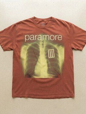 Paramore Rust Orange Graphic T-Shirt, Alternative Rock Band Tee, Vintage Unisex